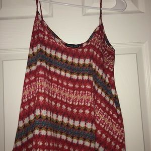 Multicolor spaghetti strap flowy blouse